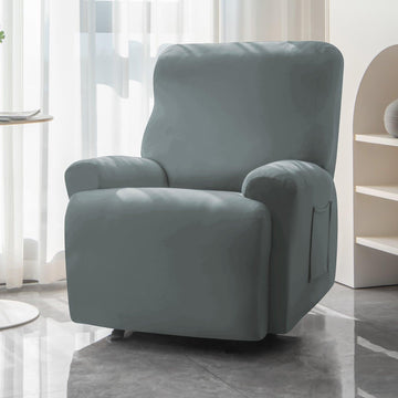 Elastic Stretchable Recliner Sofa Cover, Smokey Grey - HOKIPO | Har Ghar ka Humsafar