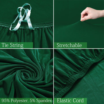 Features of Bottle Green Colour elastic sofa cover sets
