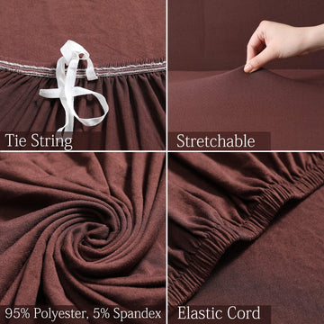 plain chocolate brown sofa cover