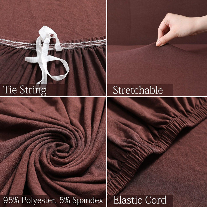 plain chocolate brown sofa cover