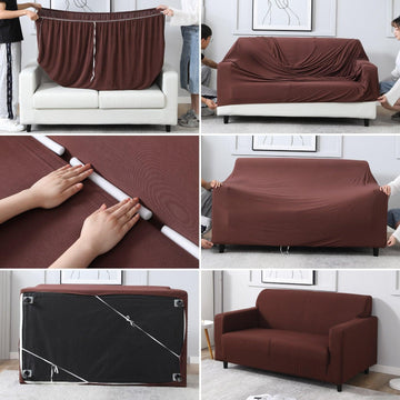 guide on how to put an stretchable sofa cover