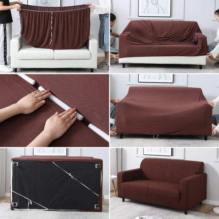 guide on how to put an stretchable sofa cover