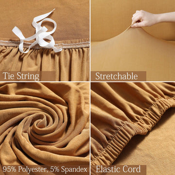Features of Sand Brown elastic sofa cover sets