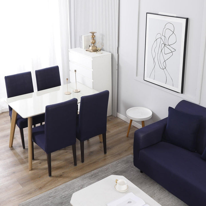 Buy Space Blue Matching elastic covers for chairs and sofas