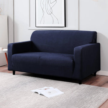 Space Blue non slip elastic 2 seater sofa cover