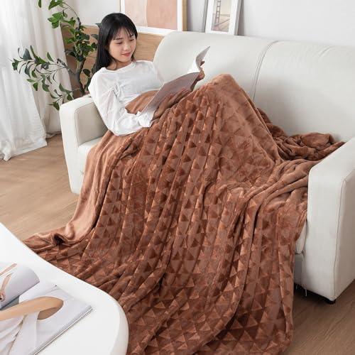 Buy Brown Colour Soft Fleece Blankets | HOKIPO