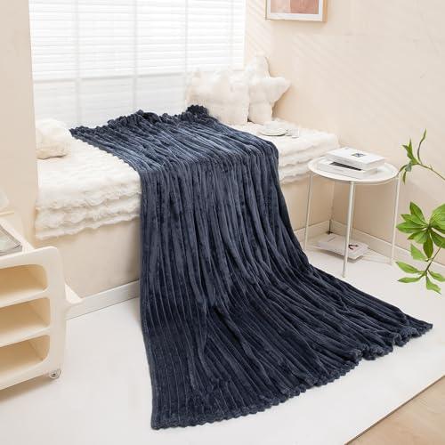 Dark Grey Colour Luxury Blankets | HOKIPO
