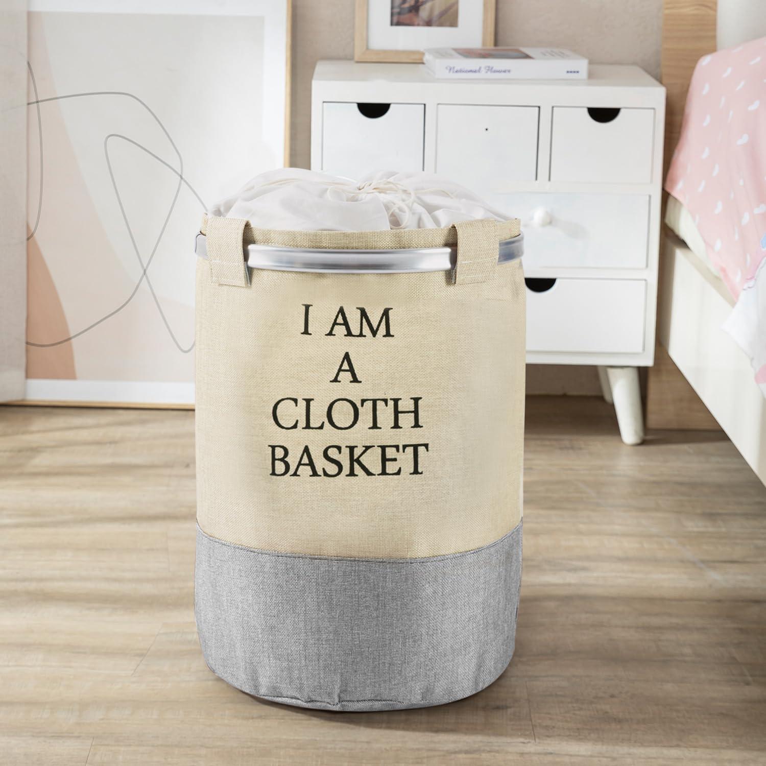 Foldable Laundry Hamper Basket Bag with Drawstring Closure - HOKIPO | Har Ghar ka Humsafar