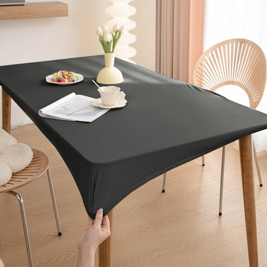 HOKIPO 100% Waterproof Non - Slip Stretch Table Cover, Grey - HOKIPO | Har Ghar ka Humsafar