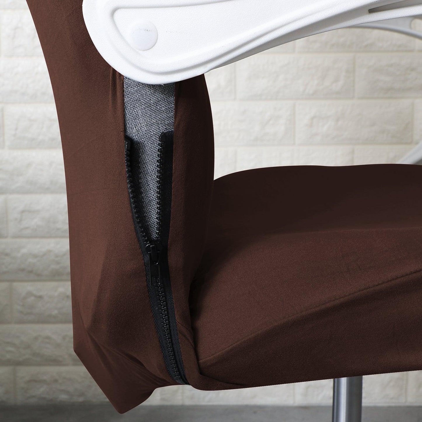 HOKIPO 140gsm Stretchable Office Chair Cover, Brown - Medium / Large - HOKIPO | Har Ghar ka Humsafar