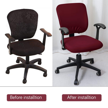 HOKIPO 140gsm Stretchable Office Chair Cover, Burgundy - HOKIPO | Har Ghar ka Humsafar