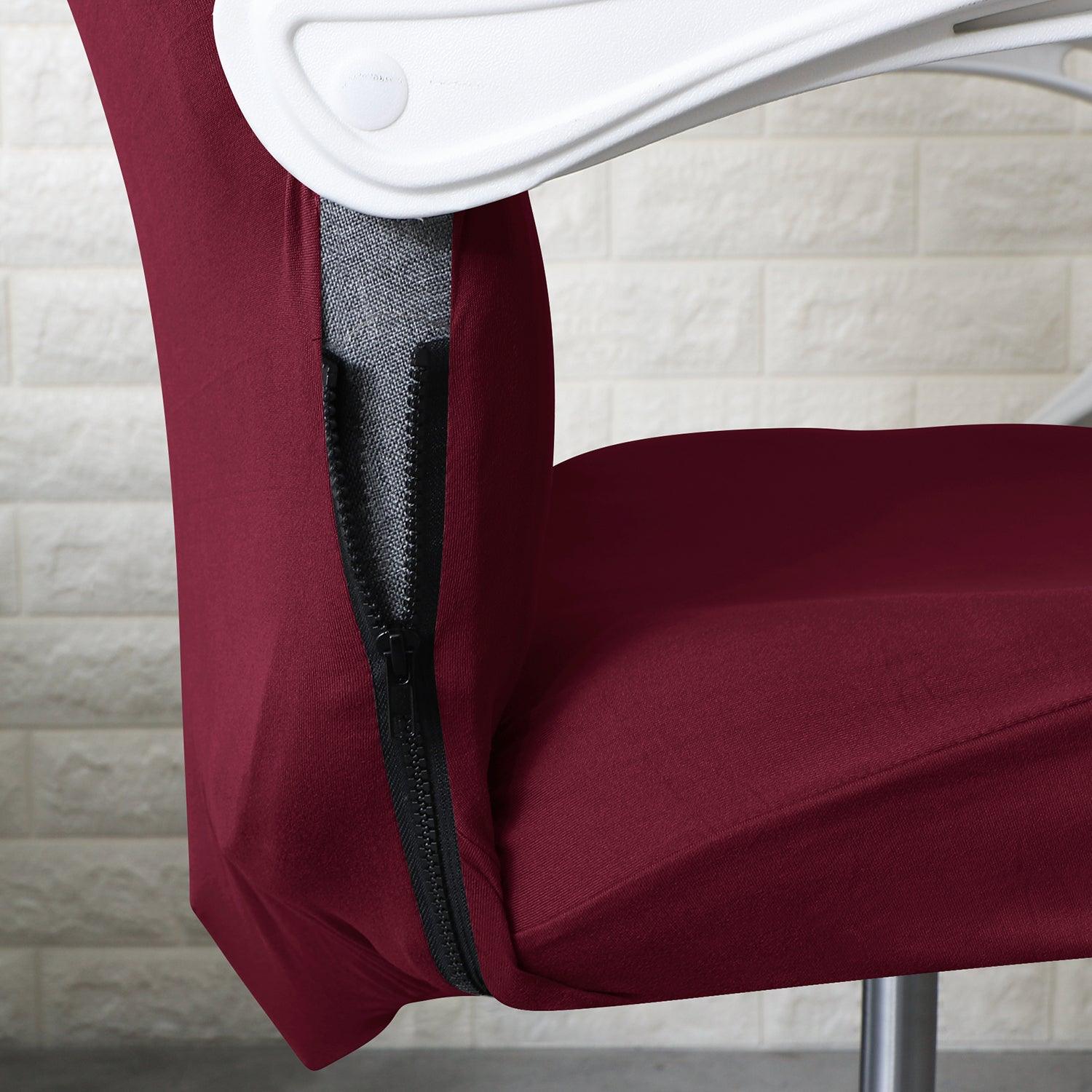 HOKIPO 140gsm Stretchable Office Chair Cover, Burgundy - Medium / Large - HOKIPO | Har Ghar ka Humsafar