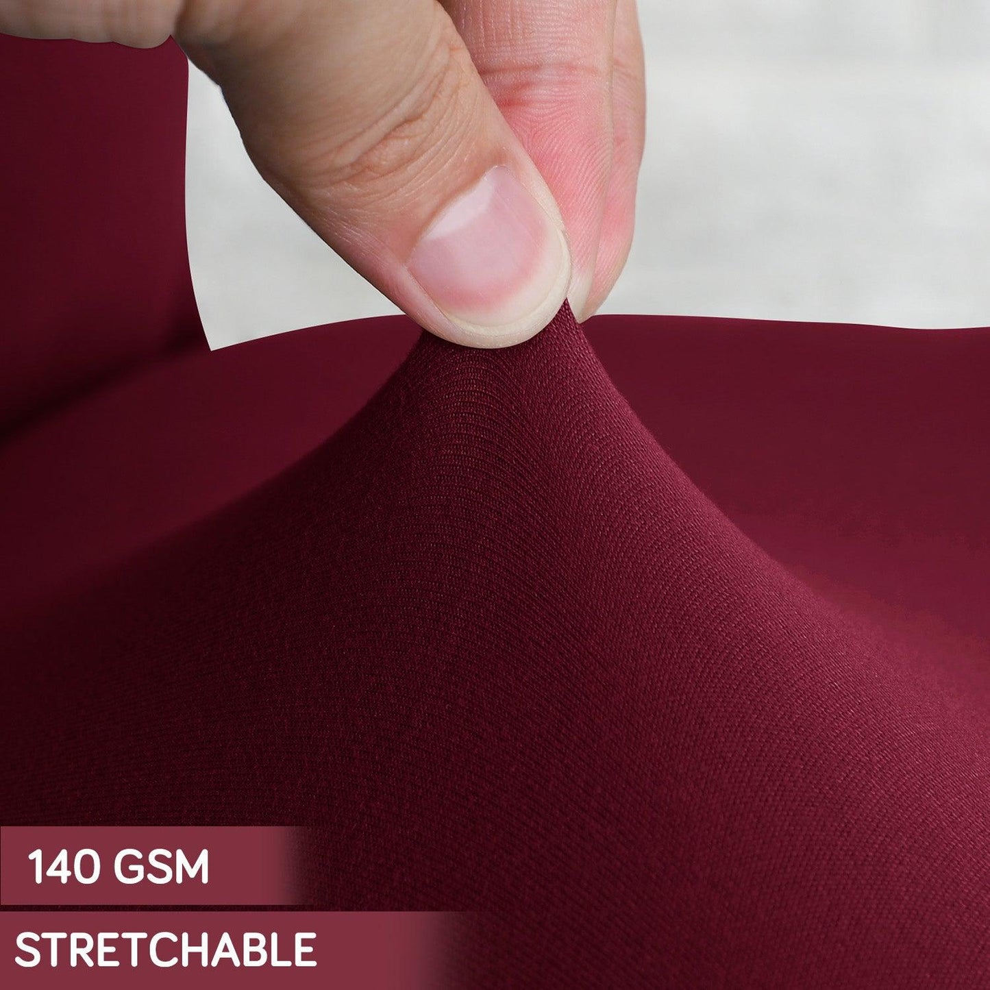 HOKIPO 140gsm Stretchable Office Chair Cover, Burgundy - Medium / Large - HOKIPO | Har Ghar ka Humsafar