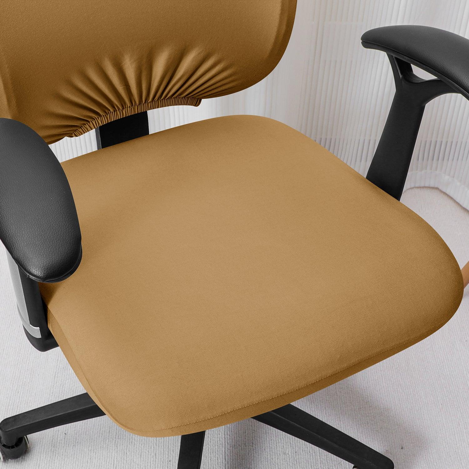 HOKIPO 140gsm Stretchable Office Chair Cover, Camel - HOKIPO | Har Ghar ka Humsafar