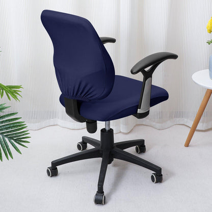 HOKIPO 140gsm Stretchable Office Chair Cover, Navy Blue - HOKIPO | Har Ghar ka Humsafar