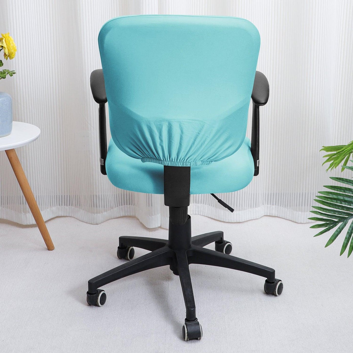 HOKIPO 140gsm Stretchable Office Chair Cover, Sky Blue - HOKIPO | Har Ghar ka Humsafar