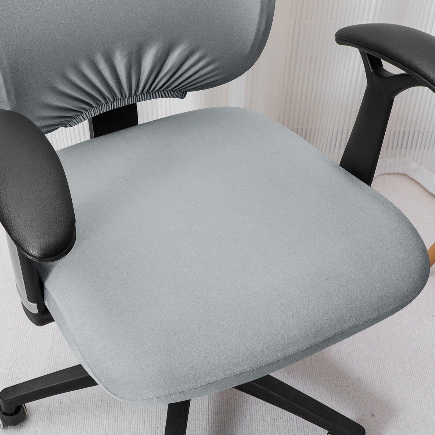 HOKIPO 140gsm Stretchable Office Chair Cover, Smoke Grey - HOKIPO | Har Ghar ka Humsafar