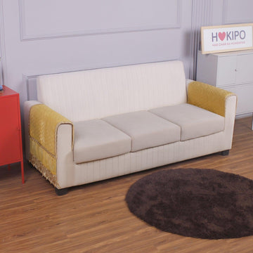 HOKIPO 2PC Premium Dutch Velvet Sofa Arm Cover, Mustard - HOKIPO | Har Ghar ka Humsafar
