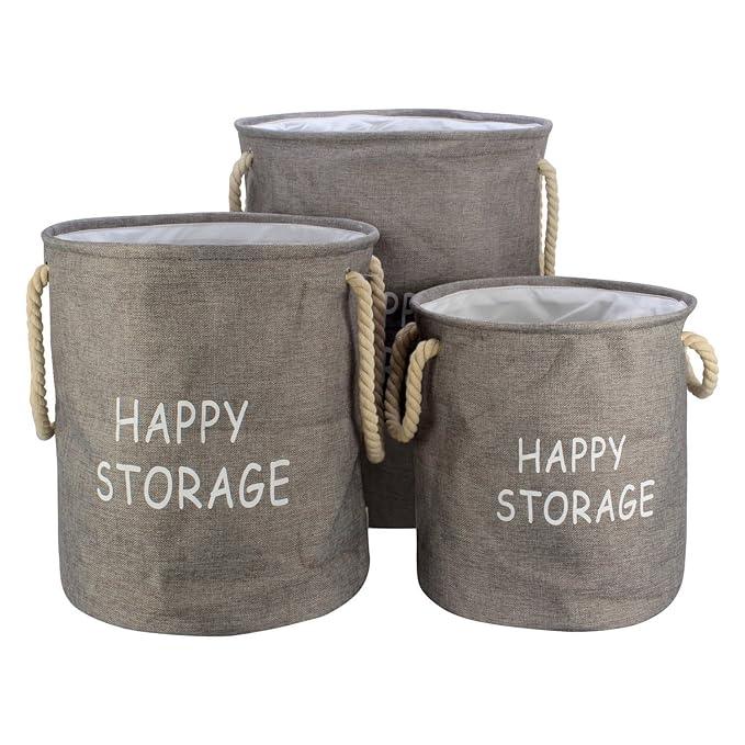 HOKIPO 3 Piece Multipurpose Storage Basket Set (Small, Medium, Large) - HOKIPO | Har Ghar ka Humsafar