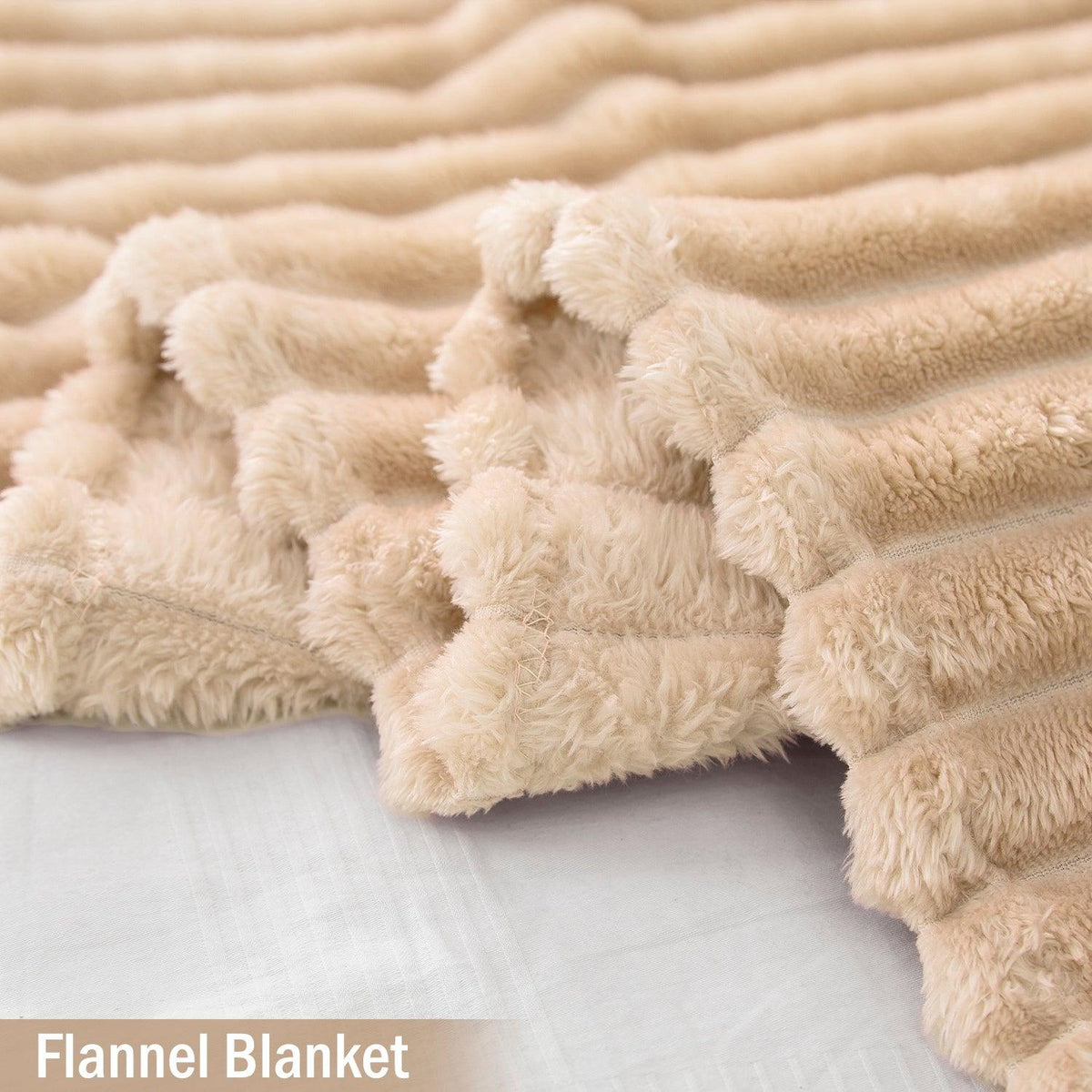 Buy Beige colour lightweight and soft flannel fleece blanket | HOKIPO