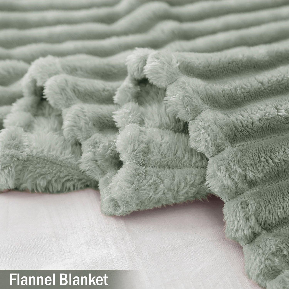 Buy Moss Green Colour soft & Warm Fleece Blanket | HOKIPO
