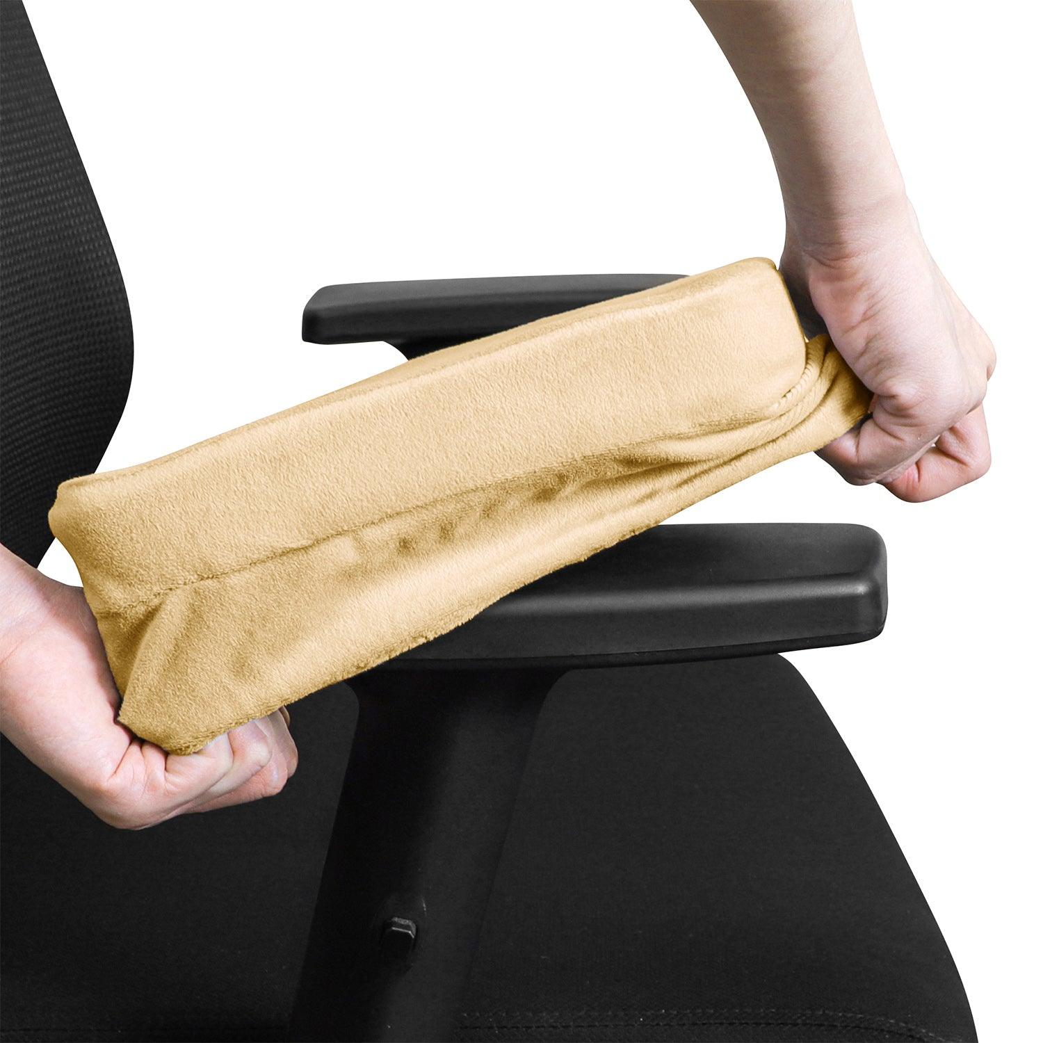 HOKIPO Chair Arm Rest Cushion Pad for Office Chair Comfy Armrest Covers, Beige - HOKIPO | Har Ghar ka Humsafar