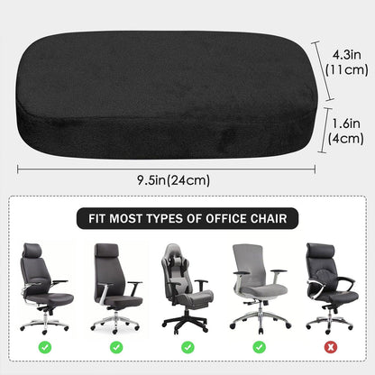 HOKIPO Chair Arm Rest Cushion Pad for Office Chair Comfy Armrest Covers, Black - HOKIPO | Har Ghar ka Humsafar