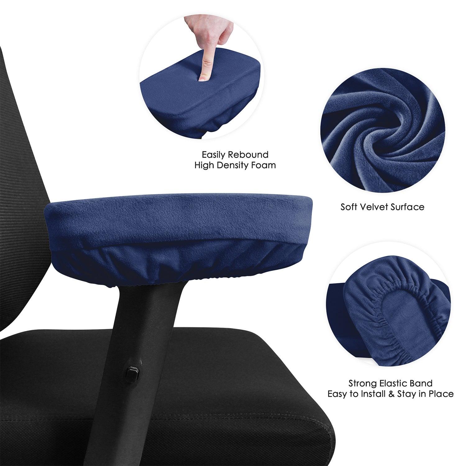 HOKIPO Chair Arm Rest Cushion Pad for Office Chair Comfy Armrest Covers, Blue - HOKIPO | Har Ghar ka Humsafar