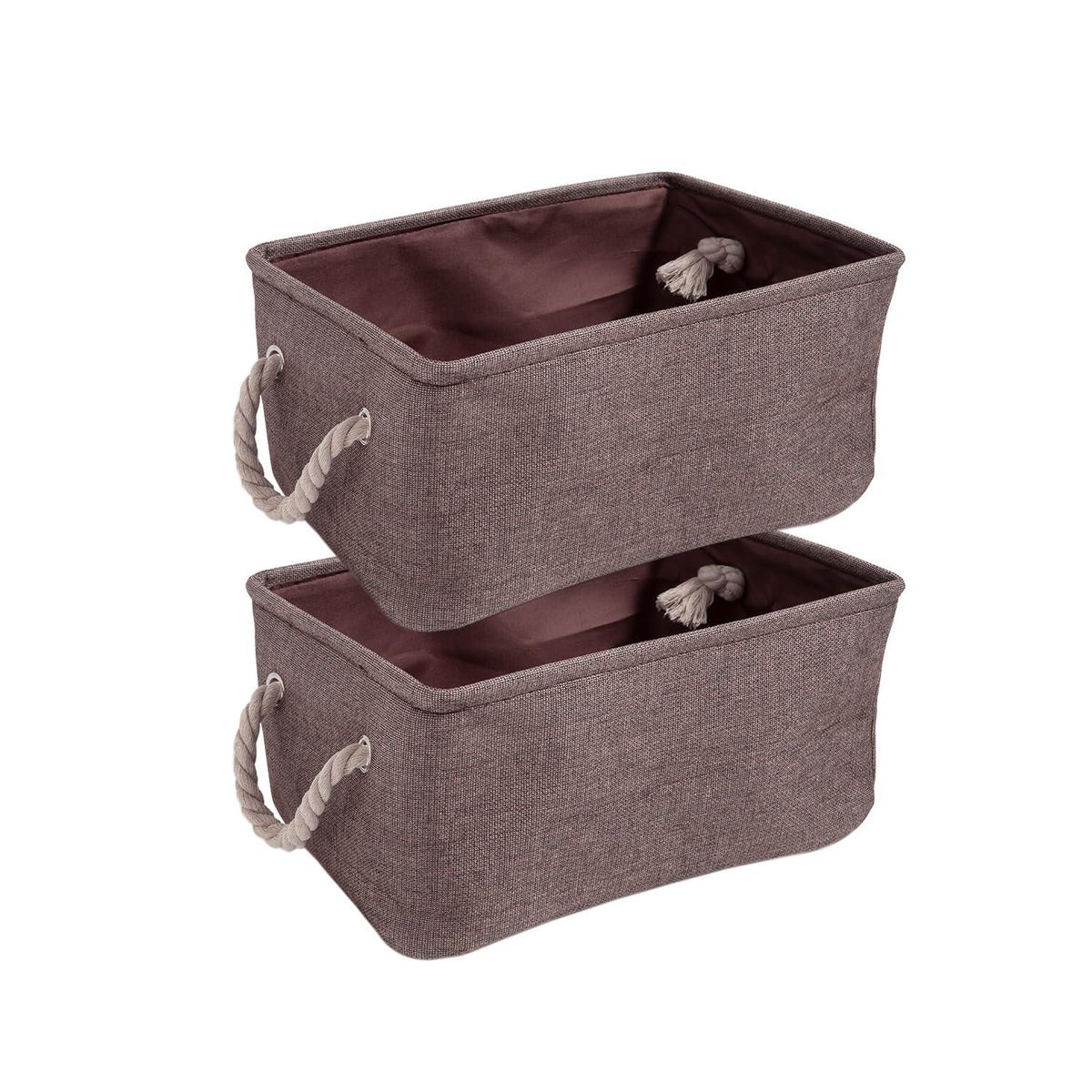 HOKIPO Eco - Friendly Foldable Baskets for Storager Pack of 2, Brown - HOKIPO | Har Ghar ka Humsafar