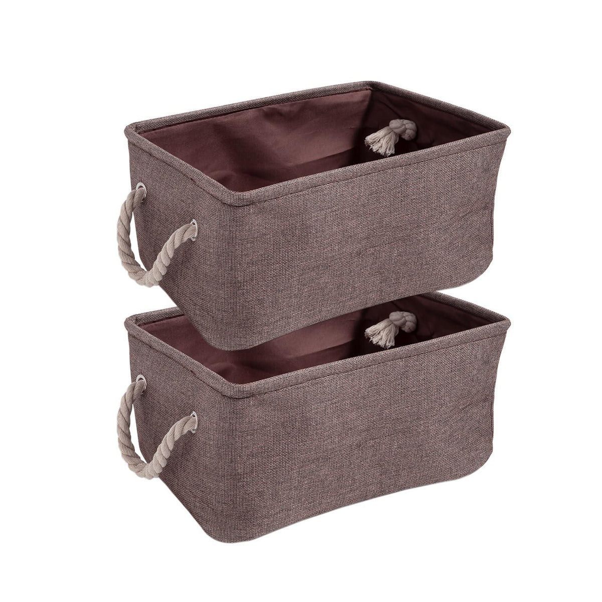 HOKIPO Eco - Friendly Foldable Baskets for Storager Pack of 2, Brown - HOKIPO | Har Ghar ka Humsafar