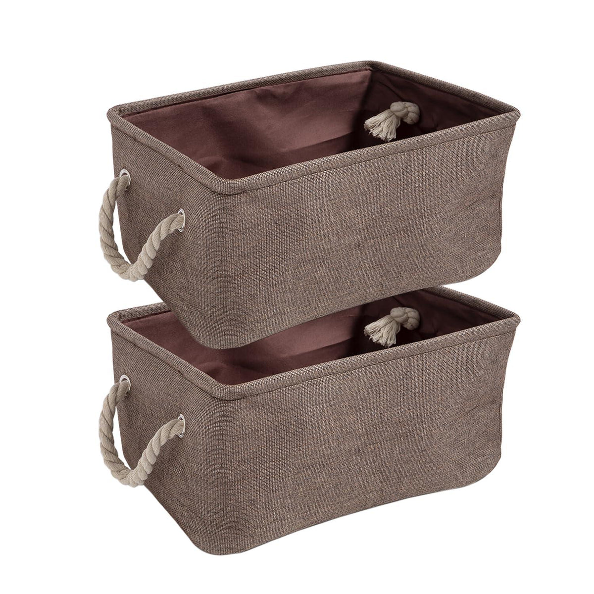 HOKIPO Eco - Friendly Foldable Baskets for Storager Pack of 2, Brown - HOKIPO | Har Ghar ka Humsafar