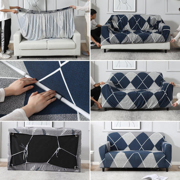 Guide on how to put an elastic sofa cover