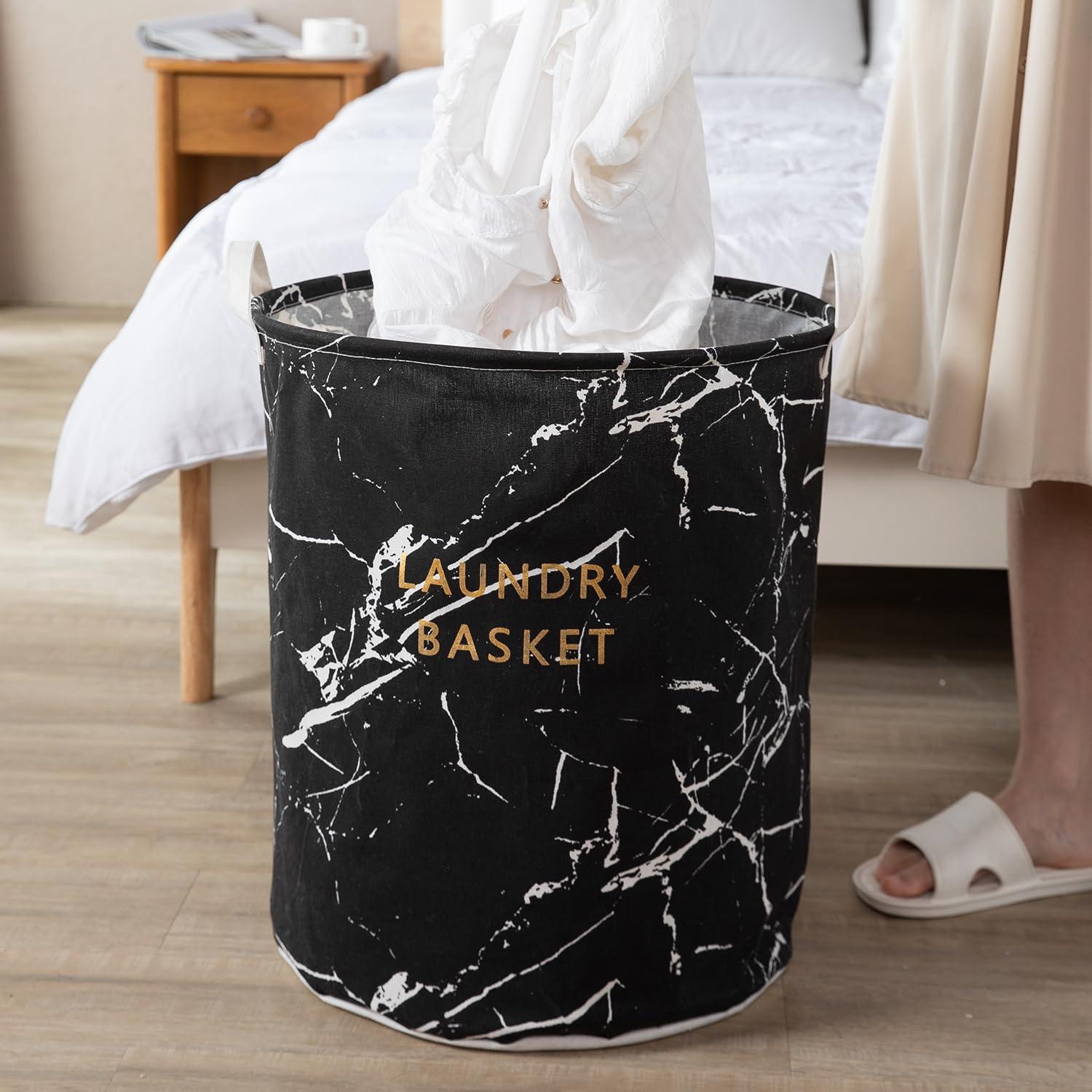 HOKIPO Foldable Cloth Laundry Bag Hamper - Large 61 Ltr, Black - HOKIPO | Har Ghar ka Humsafar