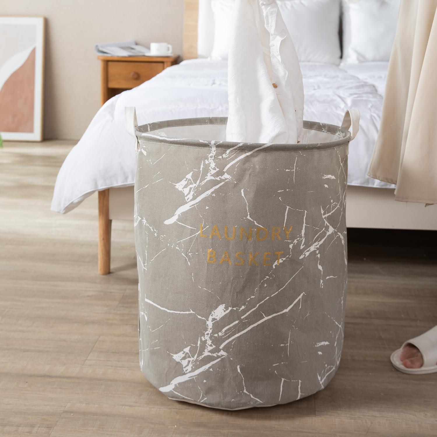 HOKIPO Foldable Cloth Laundry Bag Hamper - Large 61 Ltr, Grey - HOKIPO | Har Ghar ka Humsafar