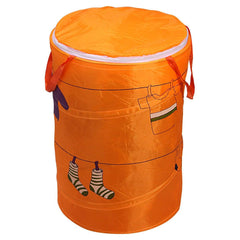 HOKIPO Foldable Cloth Pop Up Laundry Bag Hamper, 50 - Ltr - Orange - HOKIPO | Har Ghar ka Humsafar