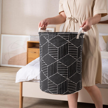 HOKIPO Folding Laundry Basket for Clothes - Large 43 LTR , Black - HOKIPO | Har Ghar ka Humsafar