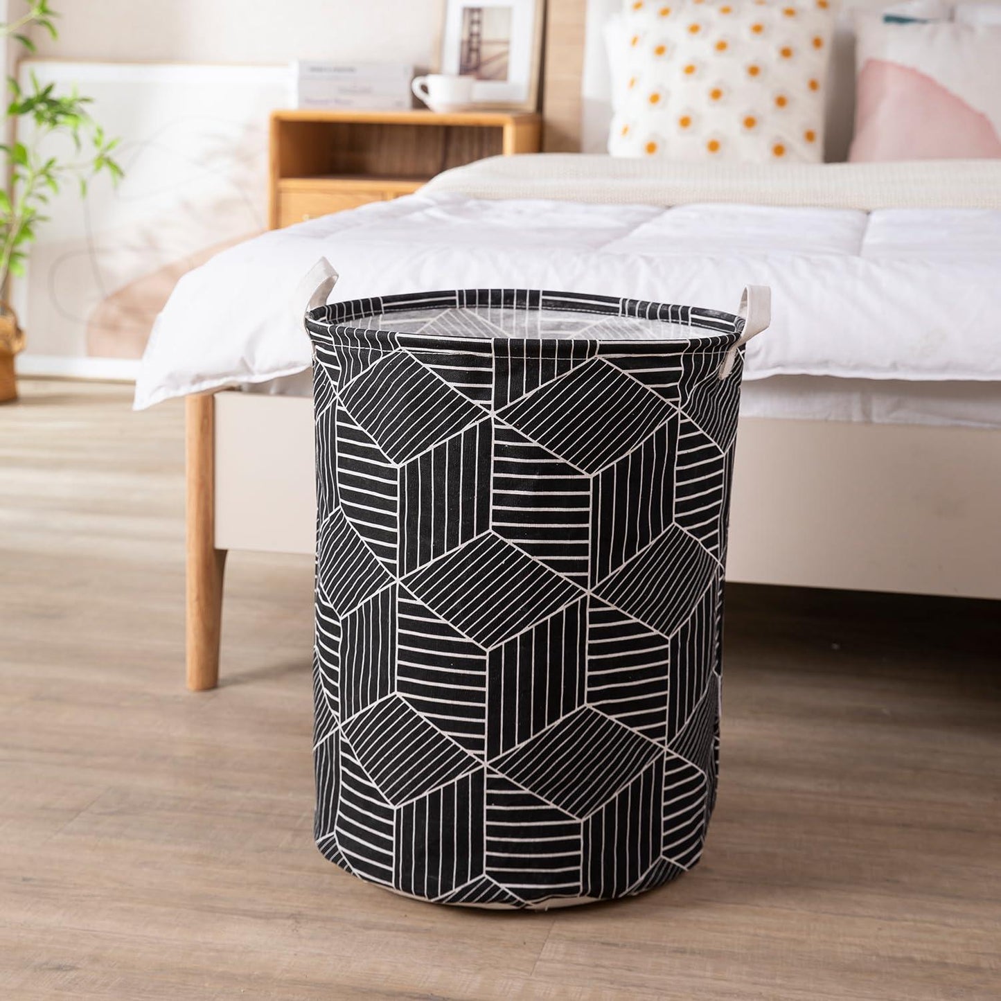 HOKIPO Folding Laundry Basket for Clothes - Large 43 LTR , Black - HOKIPO | Har Ghar ka Humsafar