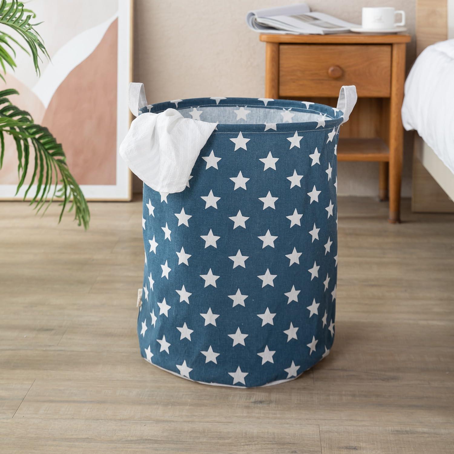 HOKIPO Folding Laundry Basket for Clothes - Large 43 LTR, Blue - HOKIPO | Har Ghar ka Humsafar