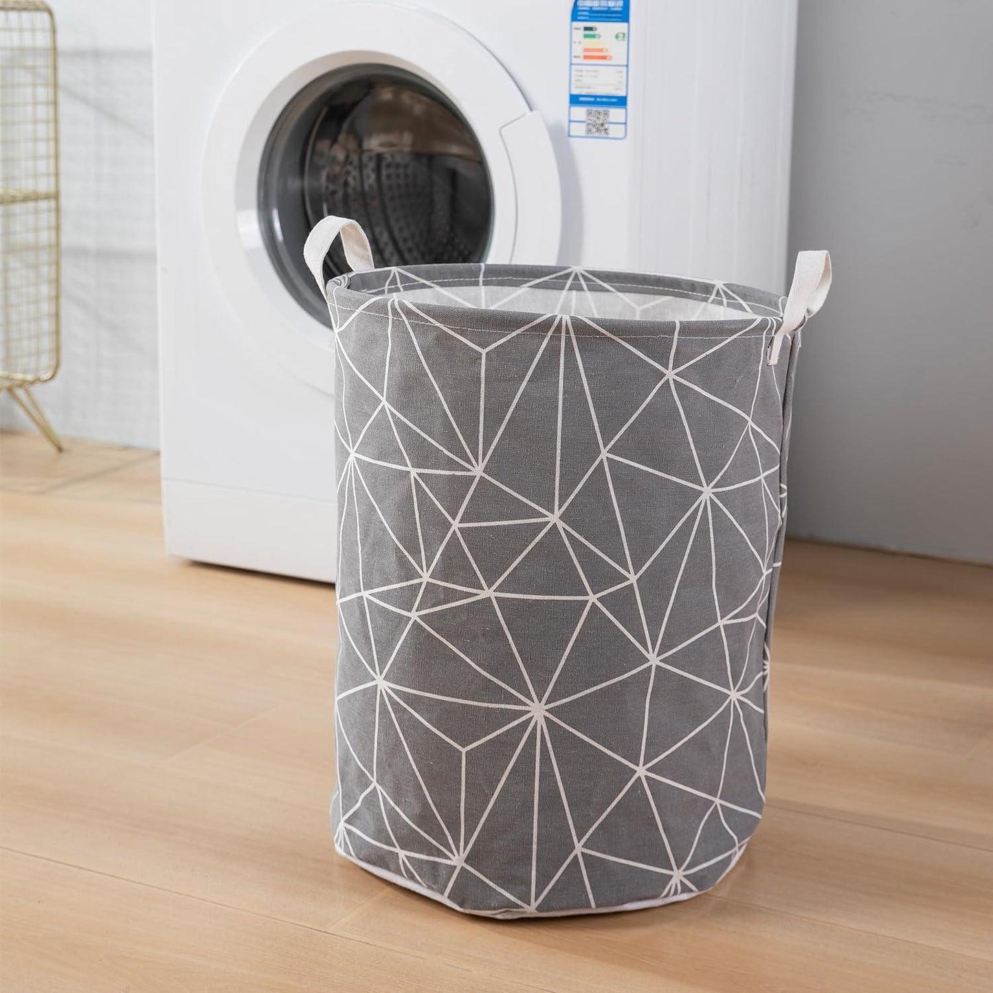 HOKIPO Folding Laundry Basket for Clothes - Large 43 LTR, Grey - HOKIPO | Har Ghar ka Humsafar