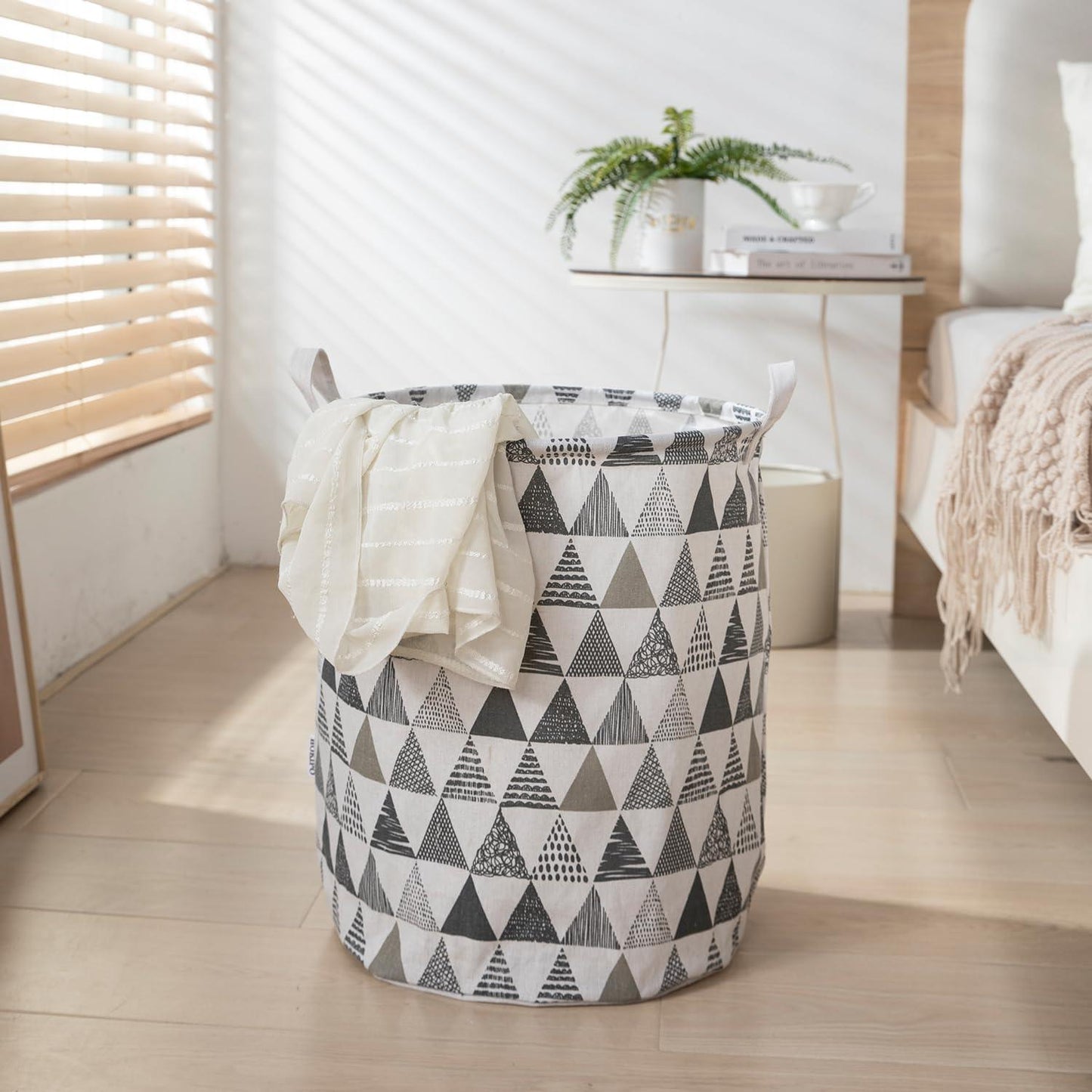 HOKIPO Folding Laundry Basket for Clothes - Large 43 LTR , Grey - HOKIPO | Har Ghar ka Humsafar