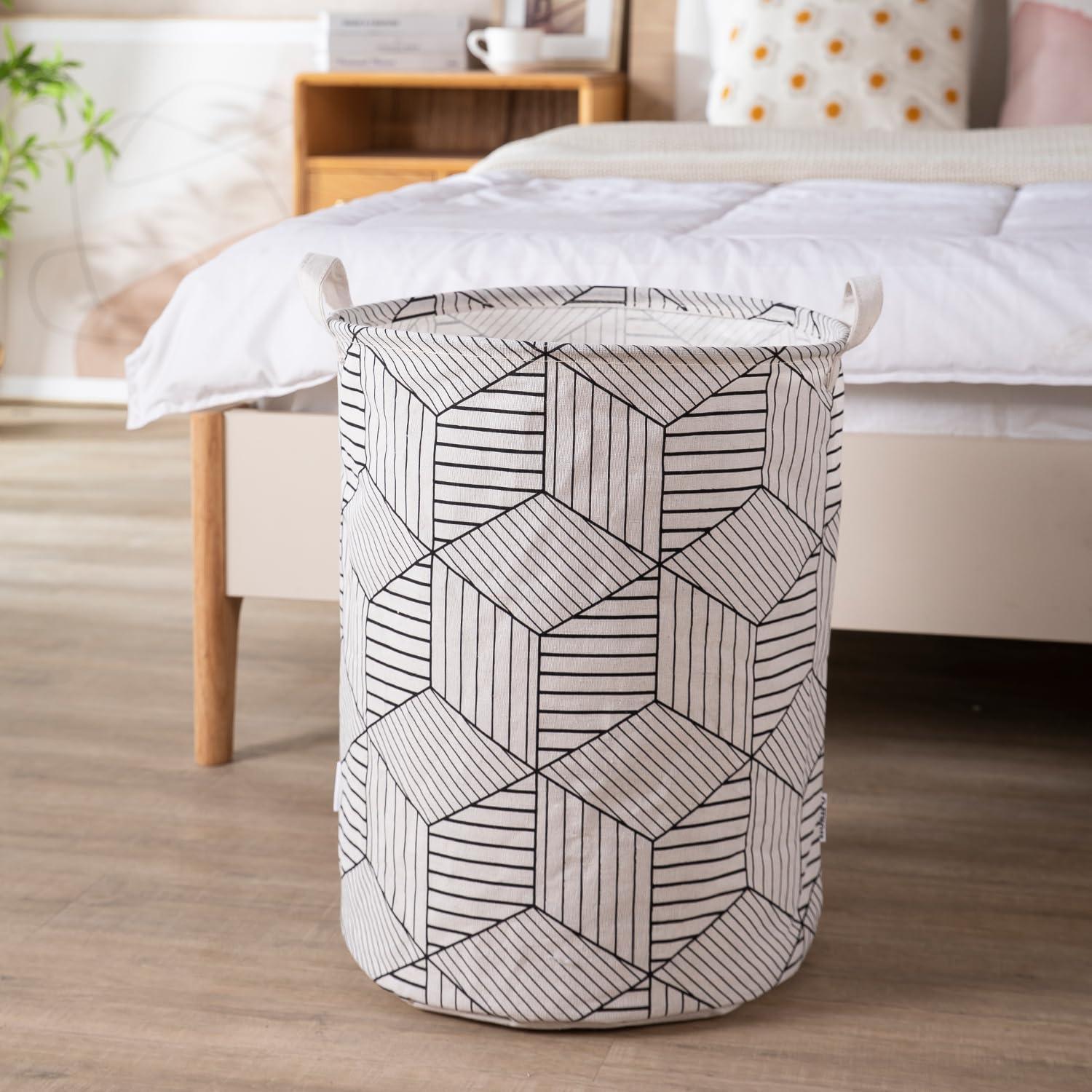 HOKIPO Folding Laundry Basket for Clothes - Large 43 LTR, White - HOKIPO | Har Ghar ka Humsafar