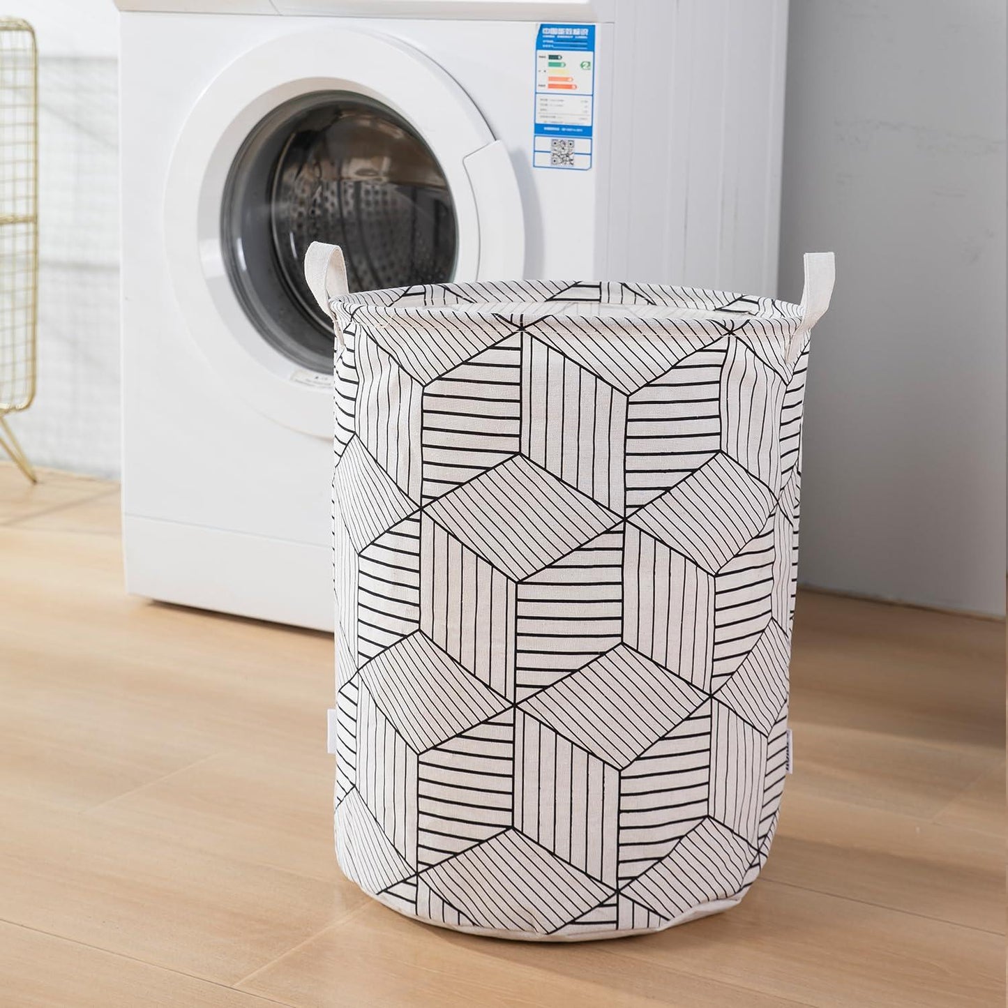 HOKIPO Folding Laundry Basket for Clothes - Large 43 LTR, White - HOKIPO | Har Ghar ka Humsafar