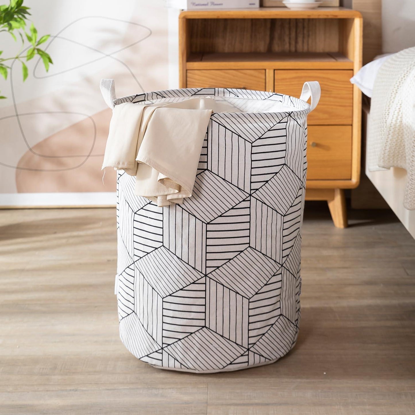 HOKIPO Folding Laundry Basket for Clothes - Large 43 LTR, White - HOKIPO | Har Ghar ka Humsafar