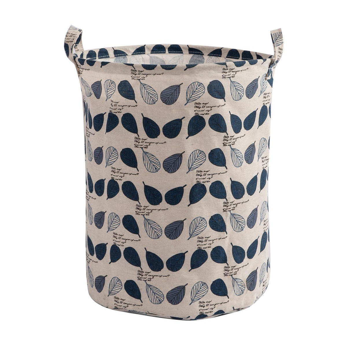 HOKIPO Folding Laundry Basket for Clothes, Round Collapsible Storage Basket, 42 - Ltr - Leaves - HOKIPO | Har Ghar ka Humsafar