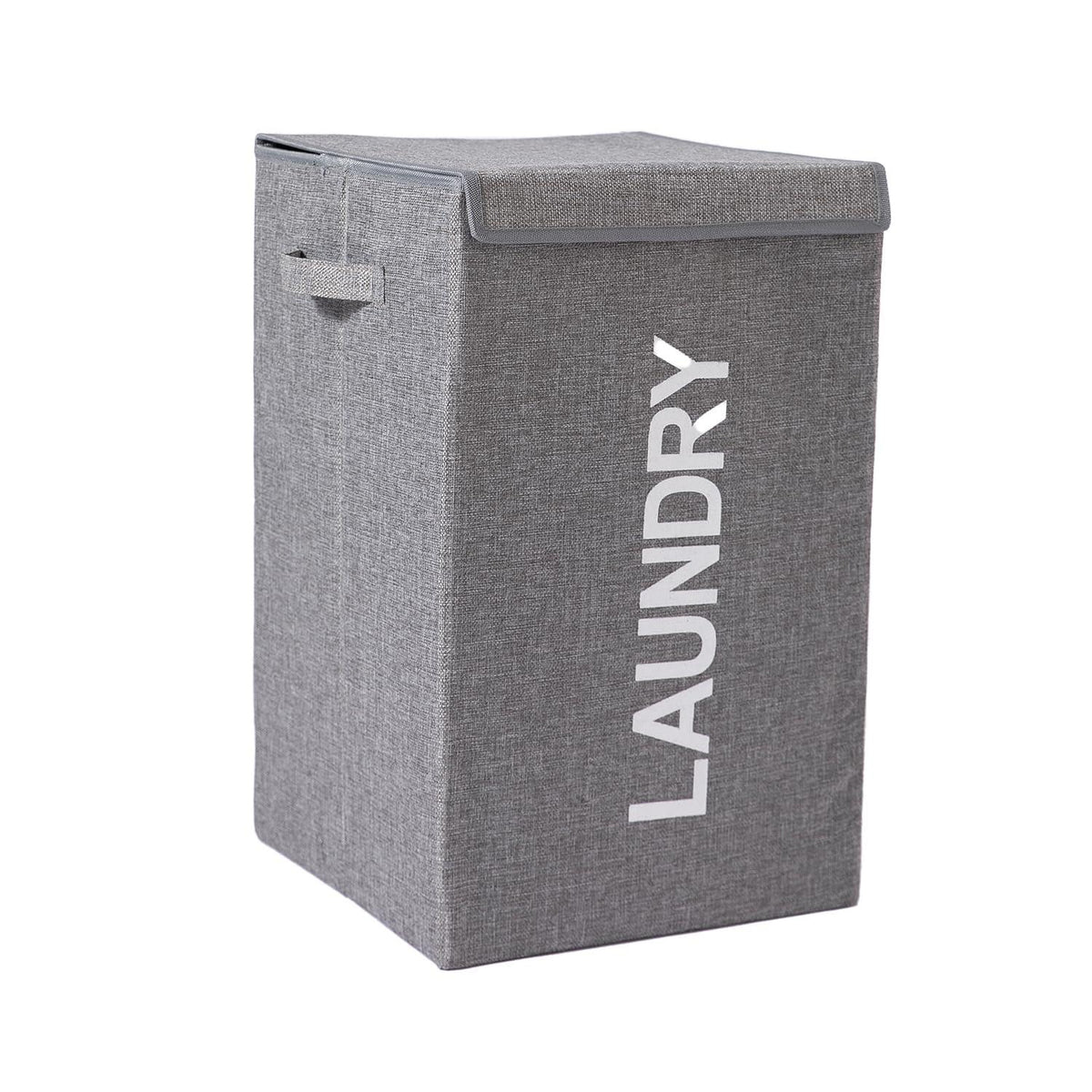 HOKIPO Jute Foldable Laundry Basket For Clothes With Lid & Handle, Grey - HOKIPO | Har Ghar ka Humsafar