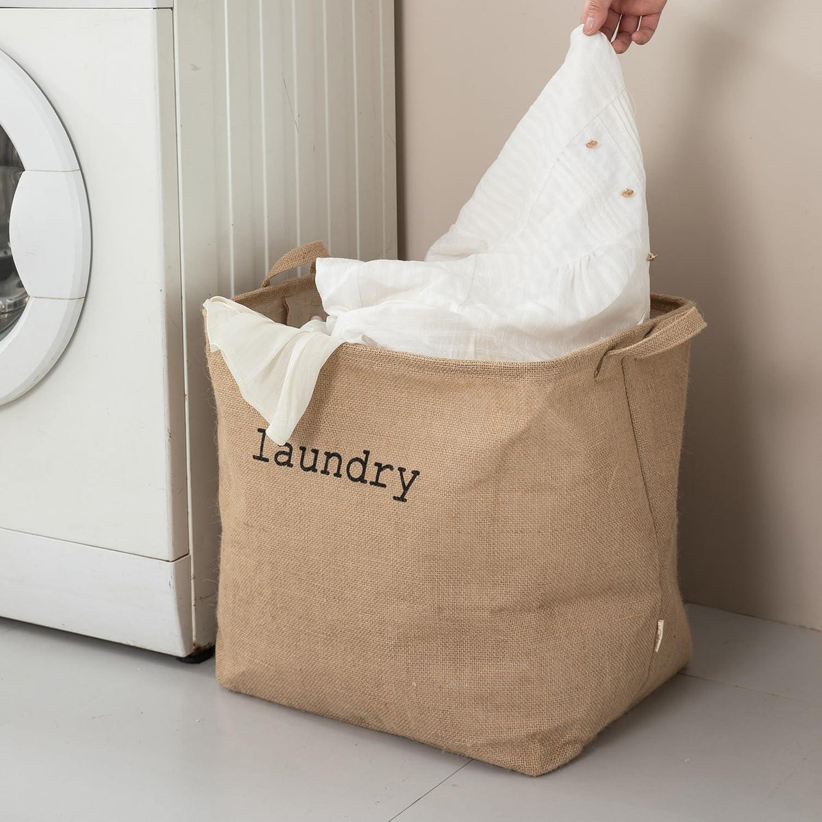 HOKIPO® Laundry Basket Natural Moisture - Resistant Jute Laundry Hamper - 54 Ltr - HOKIPO | Har Ghar ka Humsafar