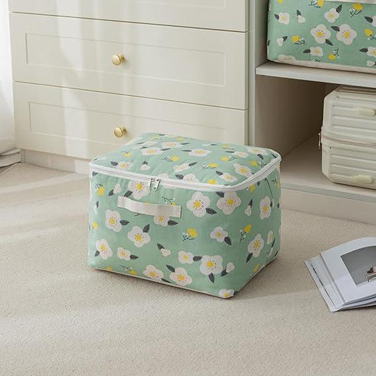 HOKIPO Medium Moisture Resistant Wardrobe Storage Bag (40 x 33 x 25 cm), Green - HOKIPO | Har Ghar ka Humsafar