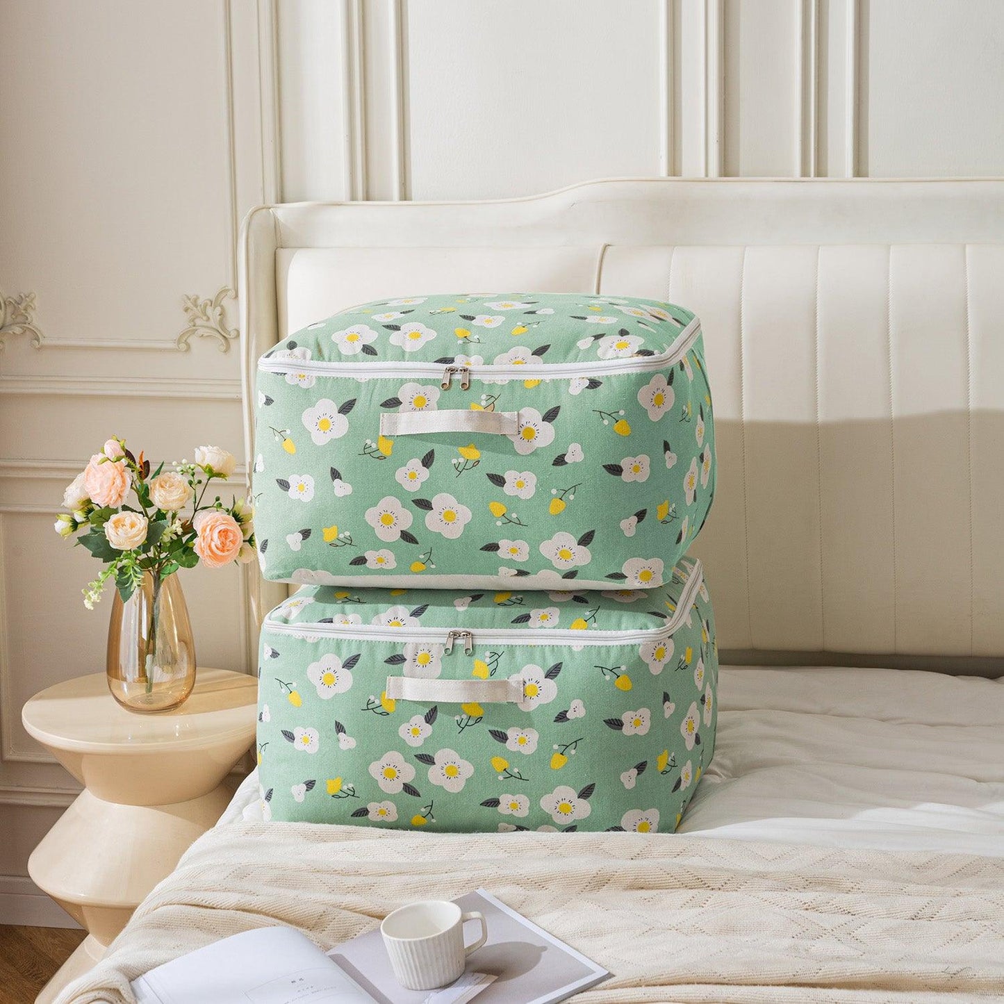 HOKIPO Moisture Resistant Wardrobe Storage Bag Pack of 2, Green - HOKIPO | Har Ghar ka Humsafar