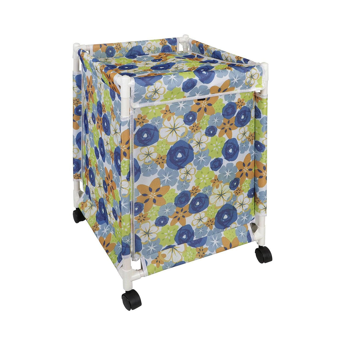 HOKIPO Oxford Fabric Laundry Basket Trolley With Wheels - 60x44x44 cm, Multicolor - HOKIPO | Har Ghar ka Humsafar