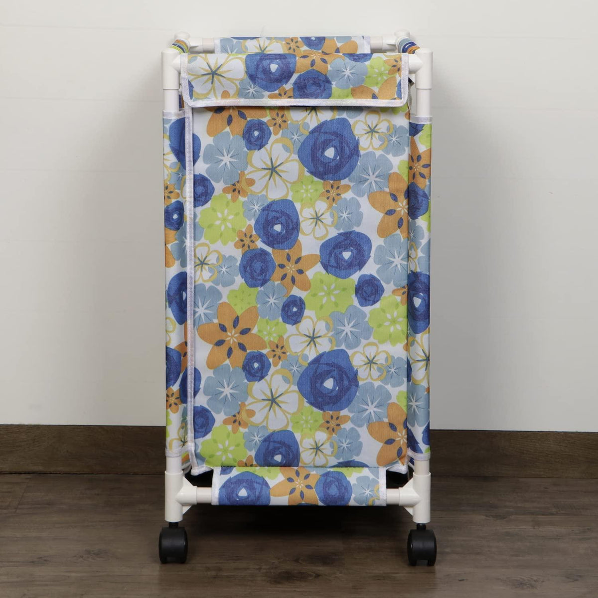 HOKIPO Oxford Fabric Laundry Basket Trolley With Wheels - 65x35x35 cm, Multicolor - HOKIPO | Har Ghar ka Humsafar